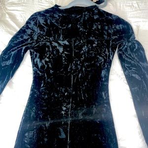 Mini turtleneck black dress